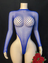 Sexy Lingerie jumpsuits Bodycon Mesh Fishnet Colorful Clubwear Perspective Christmas Valentine's Day Women's Lingerie Bodysuits