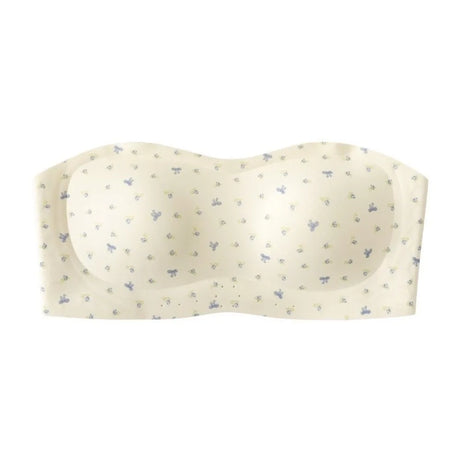 Lingerie Invisible Strapless Tube Bra Puppy Printed Anti-sagging Women's Underwear Wireless Push Up Bra Women