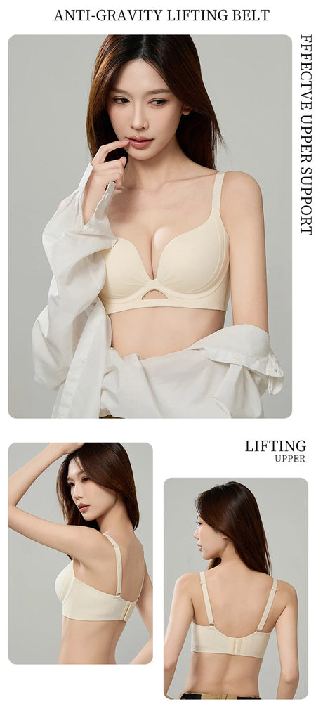 FallSweet Small Chest Sexy Push Up Bra for Women Seamless Bras Everyday Lingerie Comfortable Underwear Thick Bralette 32-38AB
