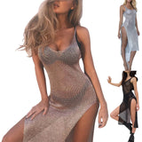 Mesh Cover Up Tunic Bikini Top Women'S Hollowed Out Beach Smock Holiday Beach Bikini Outside Smock Kostium Kapielowy Damski