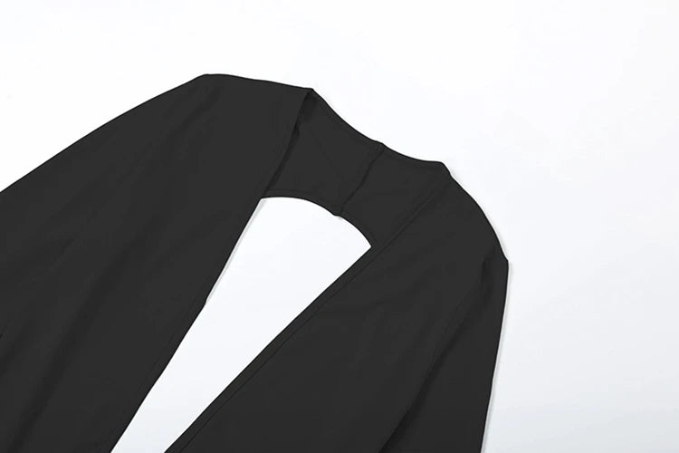 STYLISH LADY Cut Out Jumpsuits 2025 Autumn Women Long Sleeve V Neck Backless Bodycon Sexy Club Party Rompers Jumpsuits