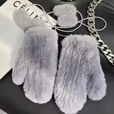 Hot Sale Women's 100% Natural Rabbit Fur Winter Gloves Warm Knit Thick Thermal Mittens Soft Real Fur Outdoor Cold Weather Glove