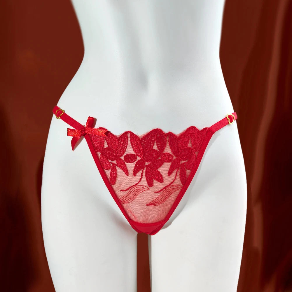 Sexy Customized Name Lace Thong Panties for Women Adjustable Underwear Detachable DIY Letter Personality Valentine's Day Gift