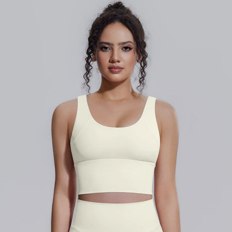Women Summer Yoga Bra Underwear Shockproof Bra Sports Running Beautiful Back V Shaped Fitness Yoga Tank Top Bra with Chest Pad ﻿