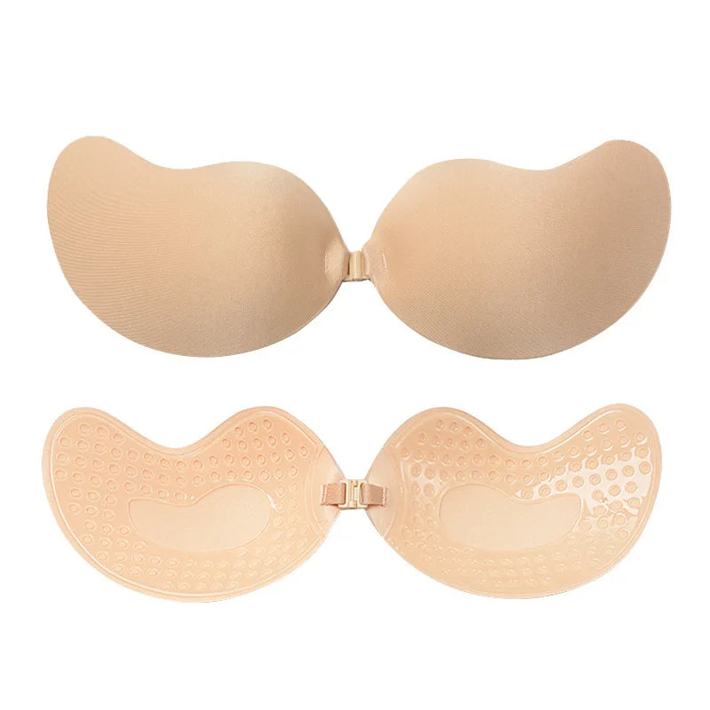 Women Sexy Invisible Strapless Adhesive Stick Bra Strapless Push Up Bras Backless Lingerie Seamless Silicone Bralette Underwear