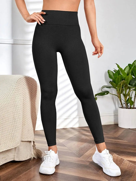 Women's Tight Yoga Seamless Pants, Solid Color Multi-Color Optional, High Waist Belly-Closing Exercise Running Capri Yoga Pants