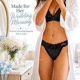 Custom Embroidered Name Lace Panties for Women Personalized Letter Bridal Underwear Wedding Honeymoon Gift