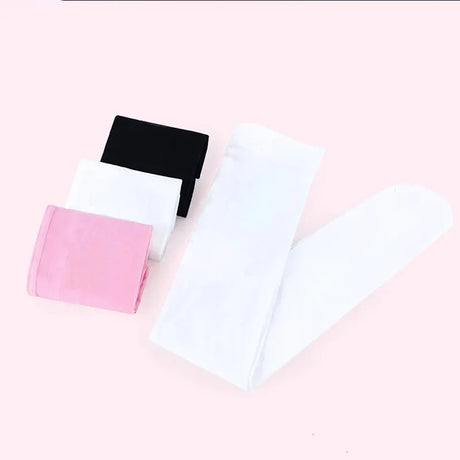 Children Anti-pilling Ballet Dance Stockings Baby Girls High Elasticity Pantyhose Spring Autumn White Pink Black Summer Tights