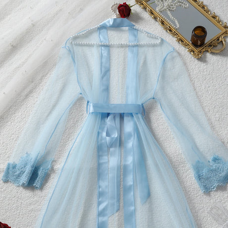 MUZISKAT French Pure Desire Mesh Splicing Lace Hollow Perspective Plastic Slimming Strap Fun Sleeping Skirt thong