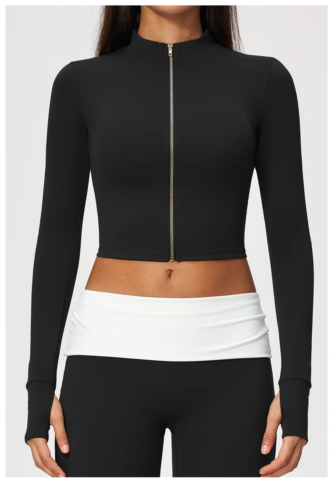 Yoga Long Sleeve Women's Zipper Sports Jacket Fitness Yoga Shirts Gym Top Activewear Running Coats Workout Clothes For Cycling