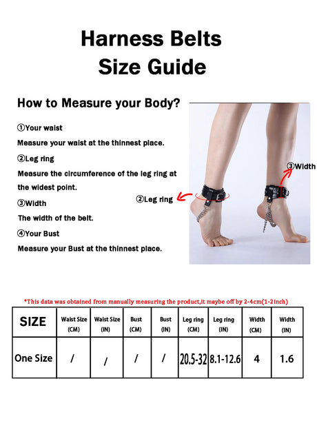 2PCS Women's Fashion Leather Leg Rings Adjustable Sexy Leg Decorations with Daily Date Party BDSM Clothing Accessories
