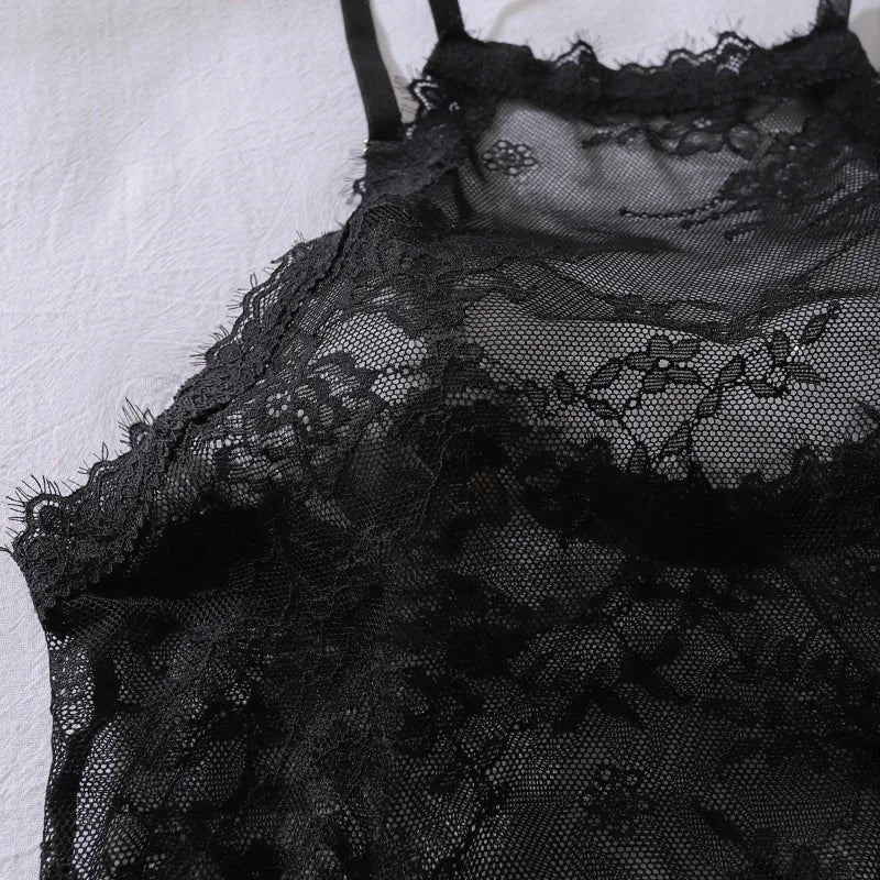 Seductive Bodysuits Sexy Open Crotch Backless Lingeries Ultra Hot Delicate Floral Lace See Through Body Thong Onepiece Underwear