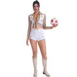 Multiple Cheerleader Basketball Football For Lady Costume Schoolgirl Top Shorts Cosplay Halloween Carnival Party Fancy Dress