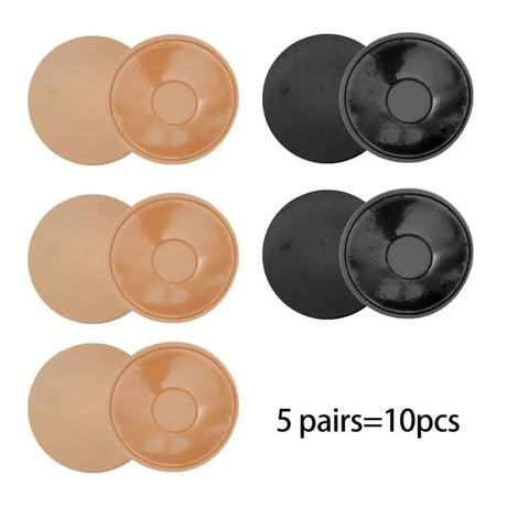 5 Pair Women Nipple Cover Reusable Breast Petals Silicone Nipple Tape Chest Sticker Invisible Self Adhesive Chest Pad