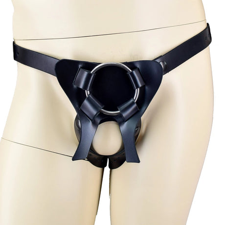 PU Leather Male DP/Slave Strap On Harness Strap-On Sex Harness For Double Penitration Or For Slave By