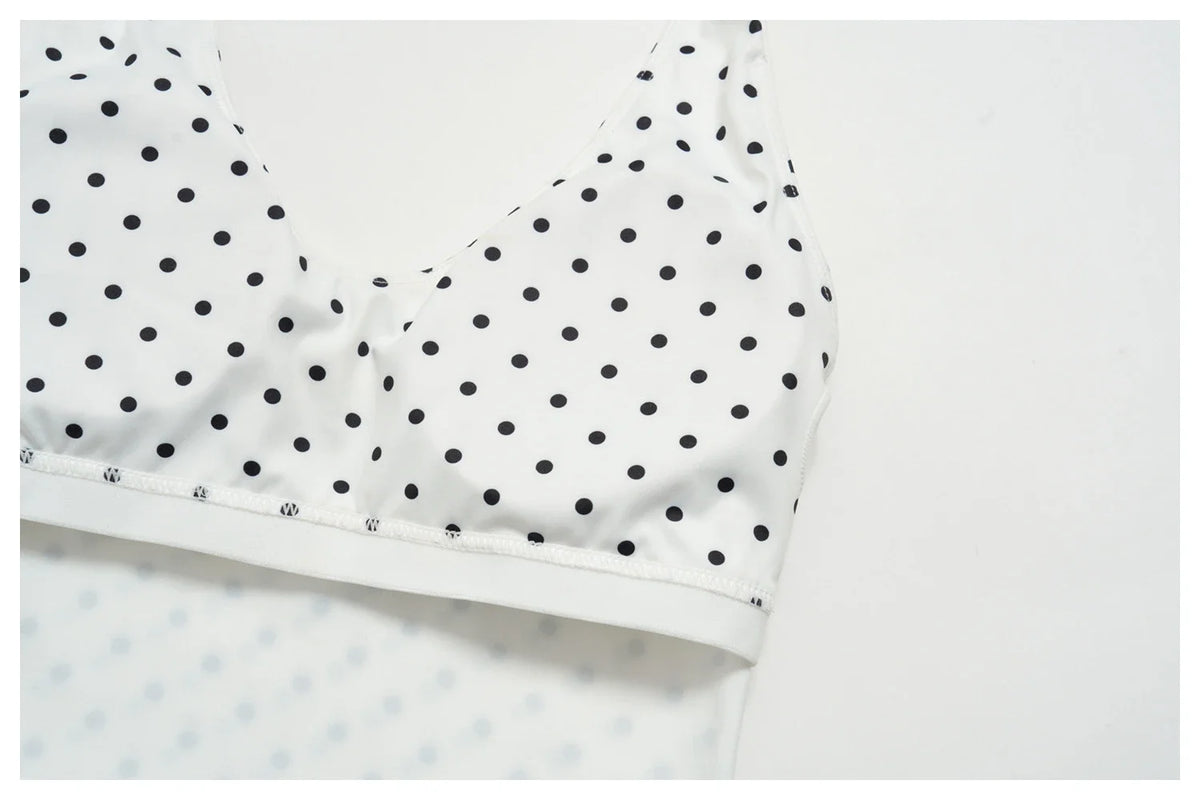 2026 New Polka Dot Halter Neck Sports Bra Deep V Backless Yoga Top Women's Gym Workout Tank Pilates Training Activewear Vest