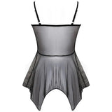 Tulle Suspenders Exquisite Women's Lencerias Lace V-Neck Underwear Semi-transparent Thong Dress Set Females Lingerie Nightgowns