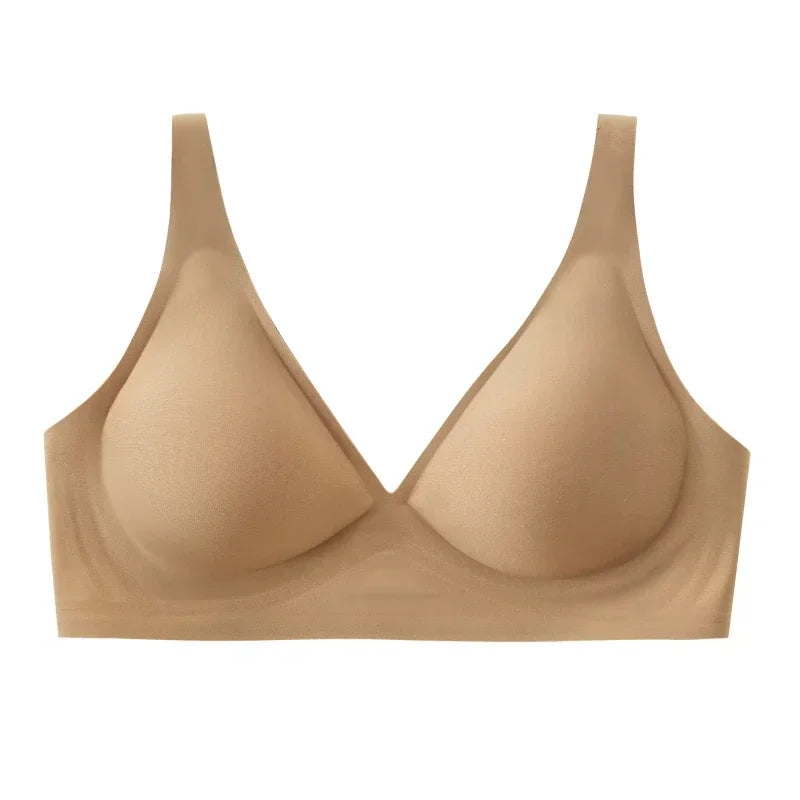 SUJIIN Sexy Wireless Bras for Women Plunge Seamless Invisible Padded Push Up Bra Comfortable Smoothing Female Bralette Bh MX074G