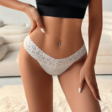 Custom Thong Crystal Letter Name G-string Women Ice Silk Panties Skin Effect Panty Seamless Knickers Girlfriend Anniversary Gift