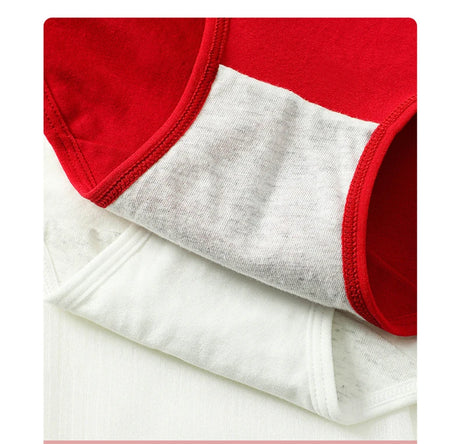 High Waist 4Pcs/Set Cotton Panties Women Body Slimming Underwear Breathable Cute Young Girls Briefs Female Lingerie