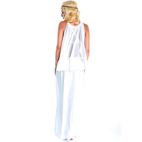 Ancient Egyptian Queen Inspired Ankha Cosplay Costume Set, White/Black Goddess Dress Gold Accents for Halloween & Themed Parties