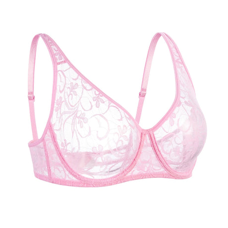 Plus Size Sexy Lace Bras For Women Underwired BH Hollow Out Bra Bralette Womens Underwear Delicate Embroidery Lingerie Brassiere