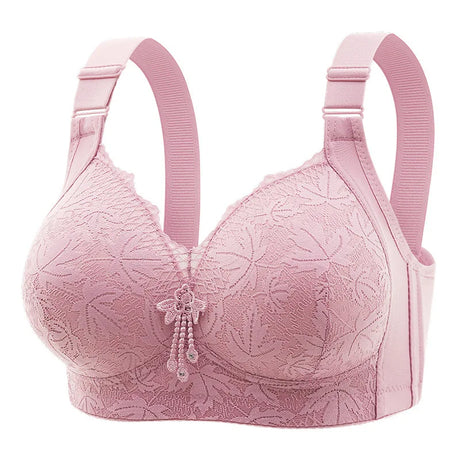 Wireless Woman's Bra Adjustable Straps Sexy Brassiere Lace Trim Side Ladies' Support Gathering Full Cup Lingerie Girl Bra Daily