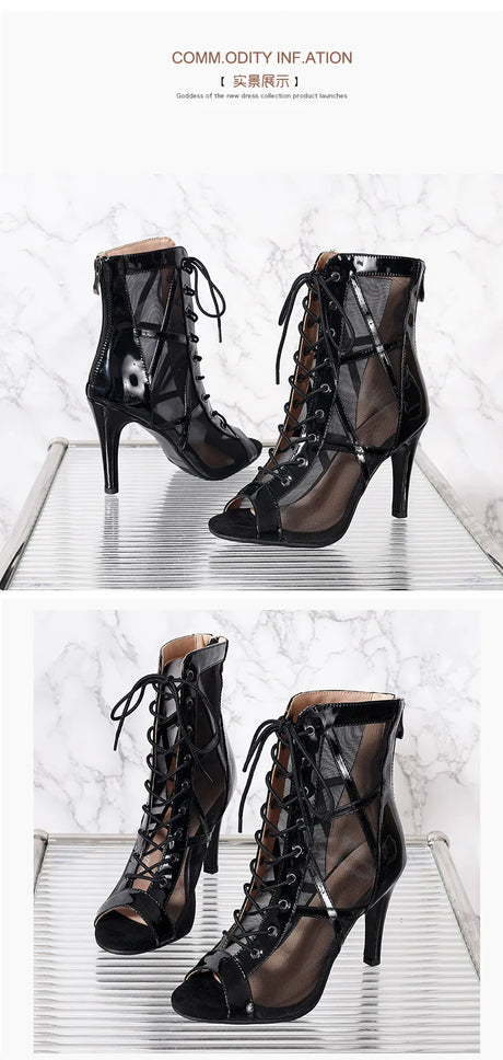 High Heels Women's Sandals New Open Toe Casual Latin Dance Shoes Girls' Ballroom Sandals Large Dance High Heels Women's Shoes 43