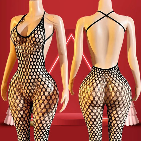 Sexy Adult Babydoll Female Costumes Lingerie Sheer Underwear Body Stocking Catsuit Erotic Set Nightgown Garters Porn