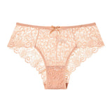 Women Full Lace Mesh Panty Transparent Floral Embroidery Sexy Briefs Ladies Summer Low Rise Breathable Seamless Underwear New