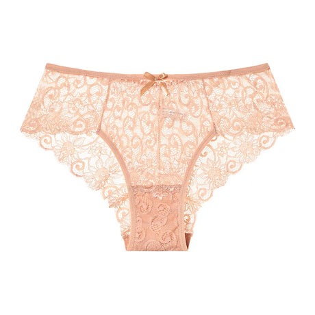 Women Full Lace Mesh Panty Transparent Floral Embroidery Sexy Briefs Ladies Summer Low Rise Breathable Seamless Underwear New