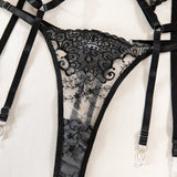 Krasapt New Embroidery 3 Items Sexy Lingerie Set Intimates Porn Female Underwear Uncensored Red Erotic Lingerie Sex Shop