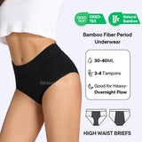 Menstrual Panties Woman Super Absorbent Menstrual Panties High Waist Bamboo Fiber Leakproof Menstruation Period Underwear Girl