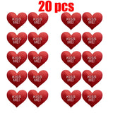 20pcs Red Heart Kiss Me Shape Self-Adhesive Disposable Satin Nipple Covers for Women Breast Pasties Stickers for Strapless Cloth