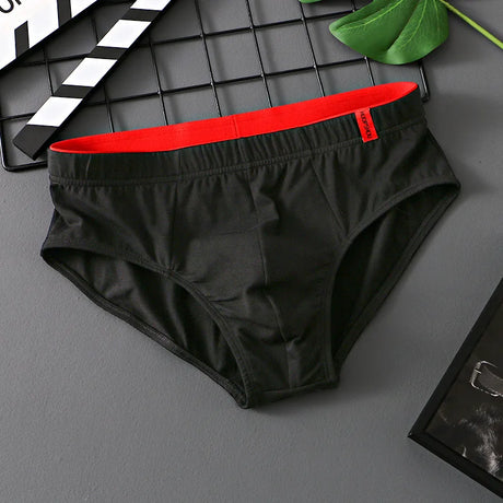 1/3 PCS Solid Cotton Briefs Men's Convex Pouch Panties Youth Fasion Low Rise Breathable Men's Comfortable Underwear Solid Color