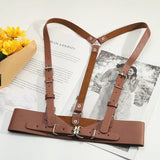 Underbust Corset Top with Strap Punk Harness Belt Leather Suspender Belt Belts for Women