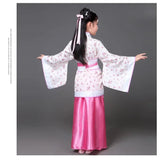 chinese Folk Dance new year clothes traditional hanfu for girls kids dragon dress ancient Stage Carnival costume Clothing skirt