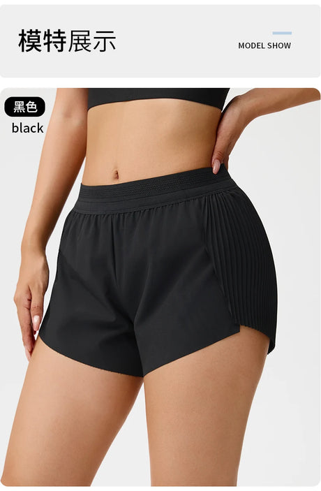 Cooling Mint Fitness Shorts Women's Three-quarter Length Tennis Yoga Pants Hidden Pocket Quick-drying Sports Fitness Shorts