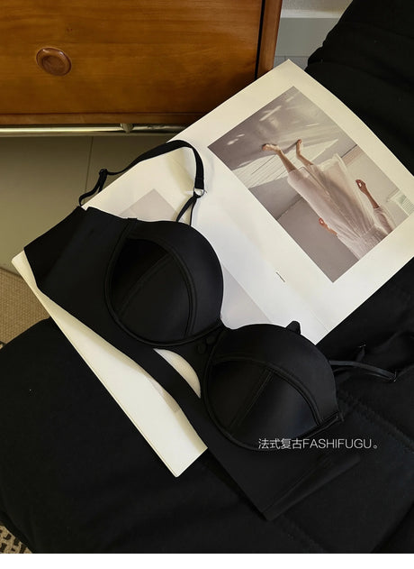 MOYISU Red Push Up Bra Set VS Style Sexy Minimizer Lingerie Wirefree Enhances Small Chest Vintage Retro Zodiac Gift Panty & Ste
