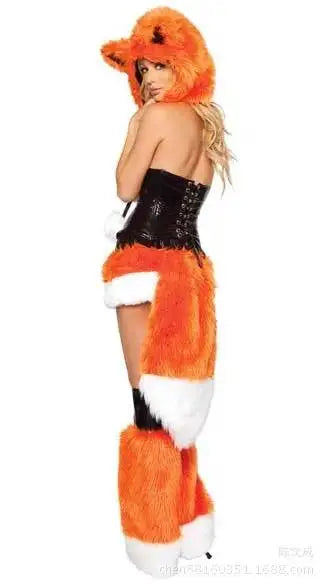 Cosplay Halloween Party Costume Ape Character Role Play Uniform Orange With Big Tail Wolf Game Costume Cosplay Costume