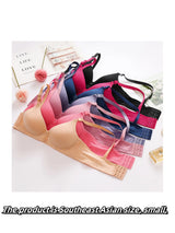 Large Size Without Steel Ring Comfortable Breathable Gathered Ladies Underwear Non-magnetic Thin Cup Glossy Obese Sister Bra
