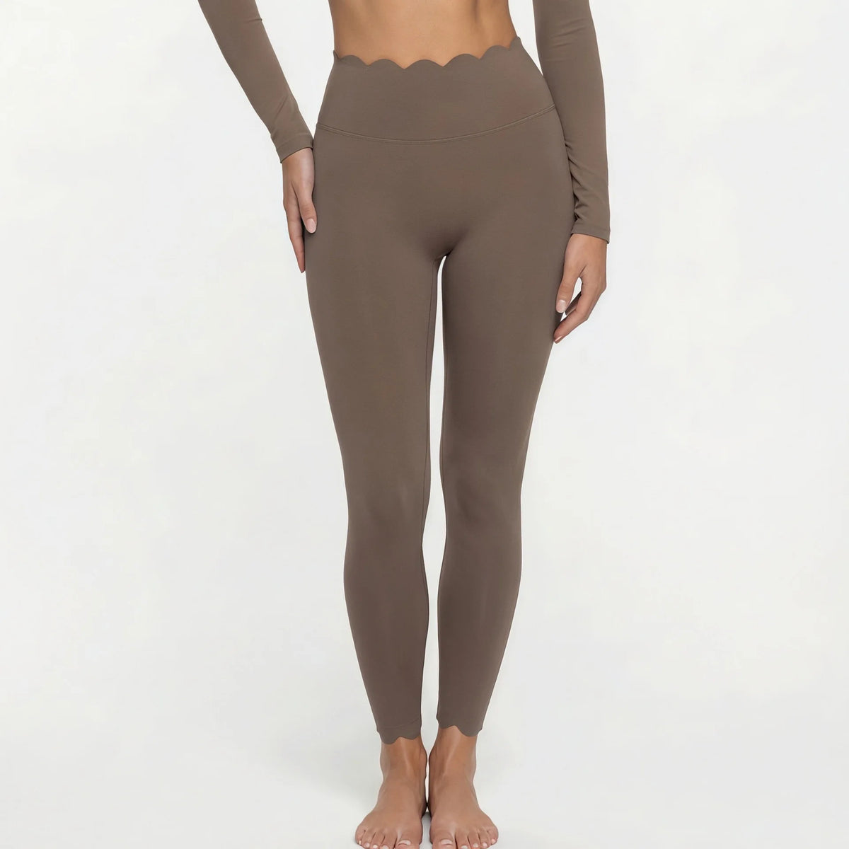 Lace Sports Fitness Long Sleeve Women's Underwear With Chest Pad Off-Shoulder Sportswear Slim Fit Leggings Workout Activewear