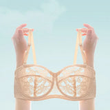 Mesh Thin Lace Transparent Bra Close-fitting Shockproof Seamless Invisible Bra Anti-sagging Lingerie Push Up Underwear Wedding