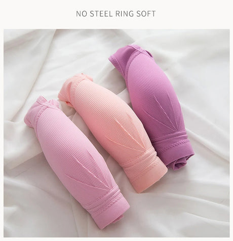 Women's Bra Wire-Free Front Closure Solid Color Full Coverage Fixed Cups Push up Brassiere Gather Bra Shockproof Underwear