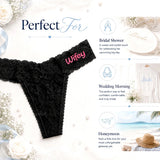 Custom Embroidered Name Lace Panties for Women Personalized Letter Bridal Underwear Wedding Honeymoon Gift