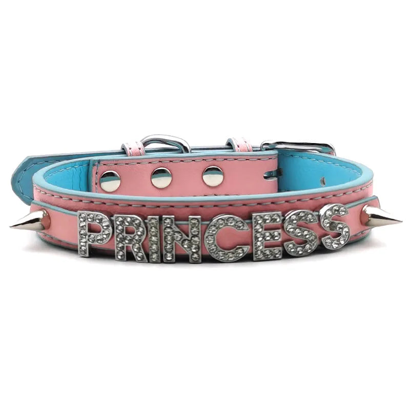 Sexy Customized Letters YES DADDY PRINCESS Rivet Spikes Collar Choker Necklace DIY Personalized Custom Chocker Cosplay Jewelry