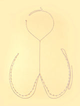 Sexy backless body chain new style pendant metal high-grade chest chain alloy Body chain