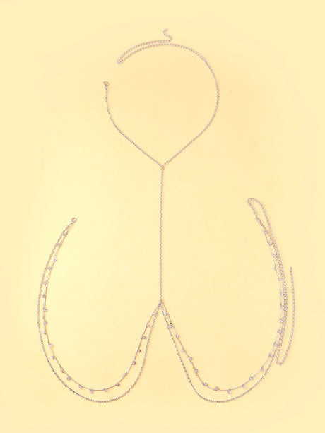 Sexy backless body chain new style pendant metal high-grade chest chain alloy Body chain