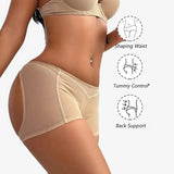 Women's Hollow Sexy Panties Butt Lifter Shapewear Tummy Control Bigger Butt Shaper Sexy Ass Briefs Underwear Nude Black S-3XL