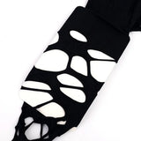 Punk Hollow Fishnet Stockings for Women Spider Web Torn Strap Holes Tights Girls Lolita Ragged Pantyhose Party Socks Pantyhose